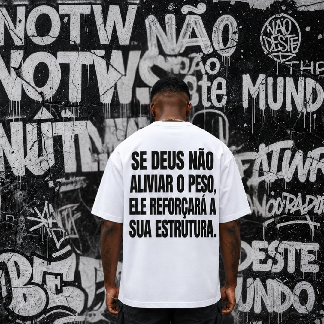 Camiseta Oversized - Deus - Branca