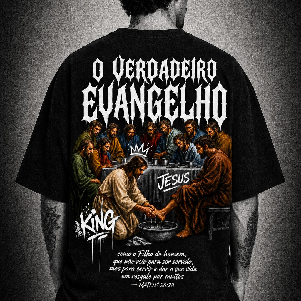 Camisa Oversized - Evangelho - Preta